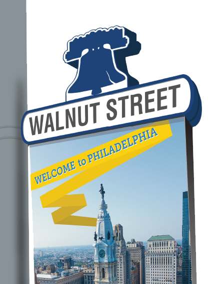 Lumen Banner featuring Walnut Street in Philadelpia, Pennsylvania.